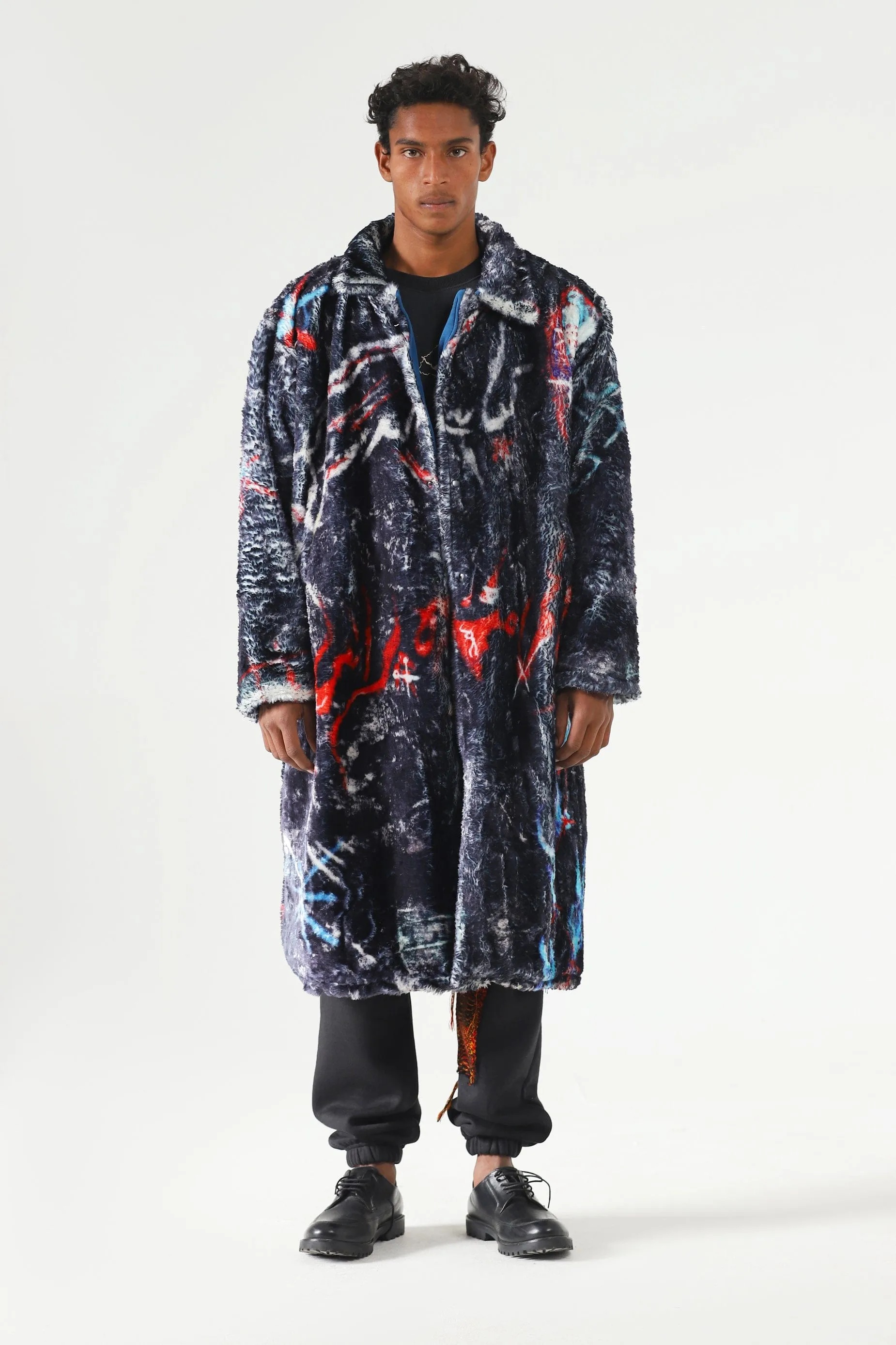 ABSTRACT GRAFFITI LONG COAT