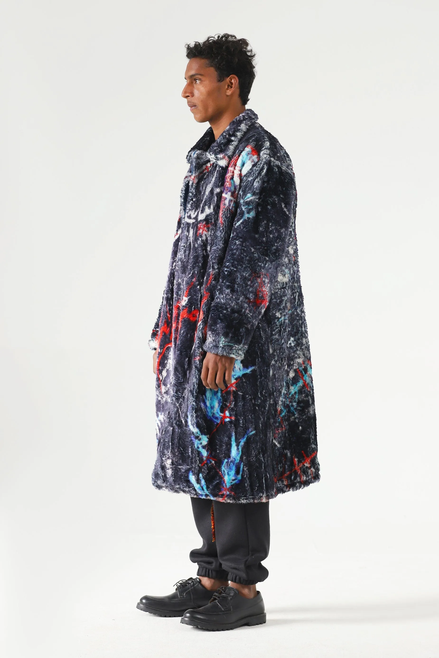 ABSTRACT GRAFFITI LONG COAT