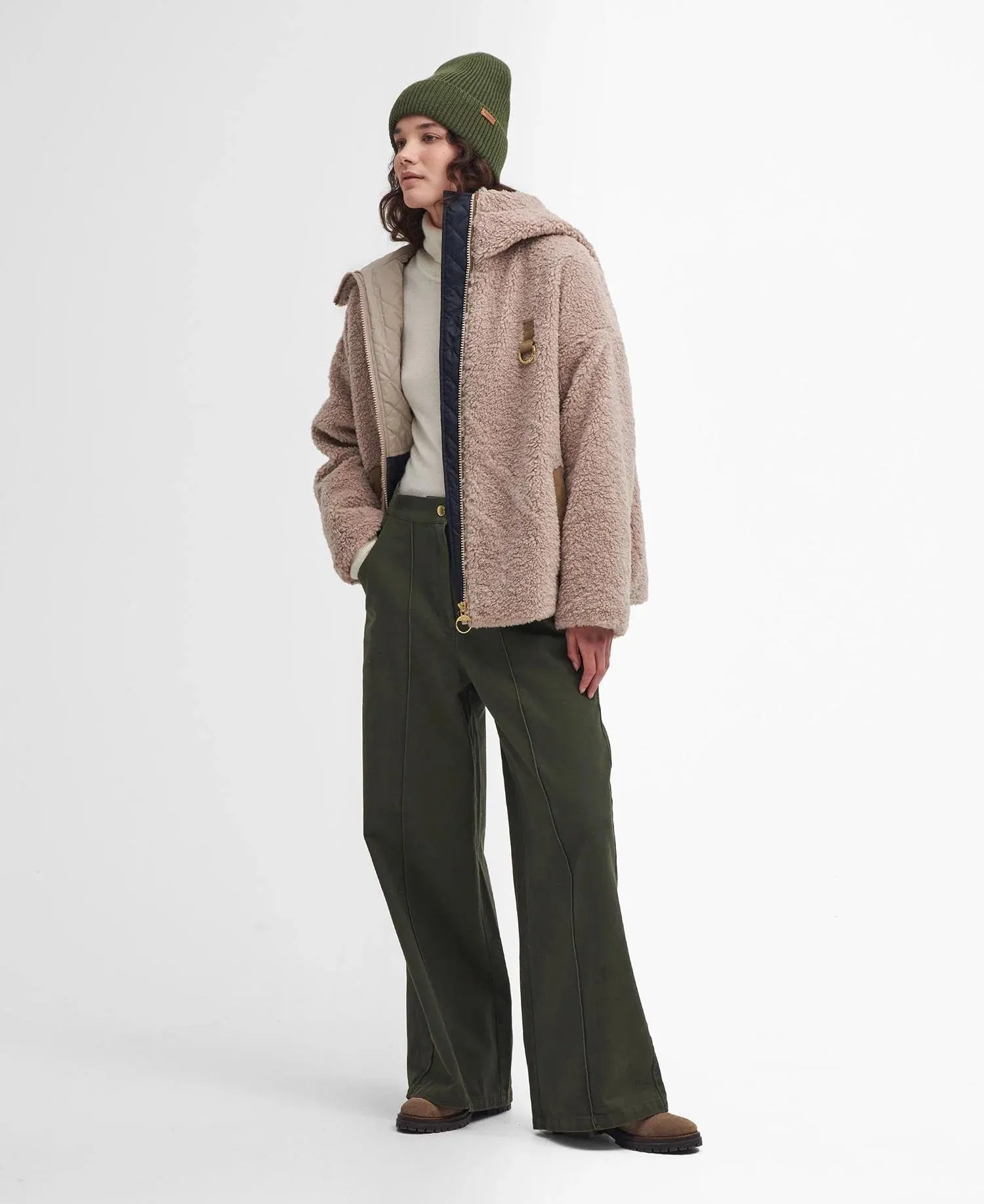 Amber Fleece - Natural/Light Sand/Dark Navy