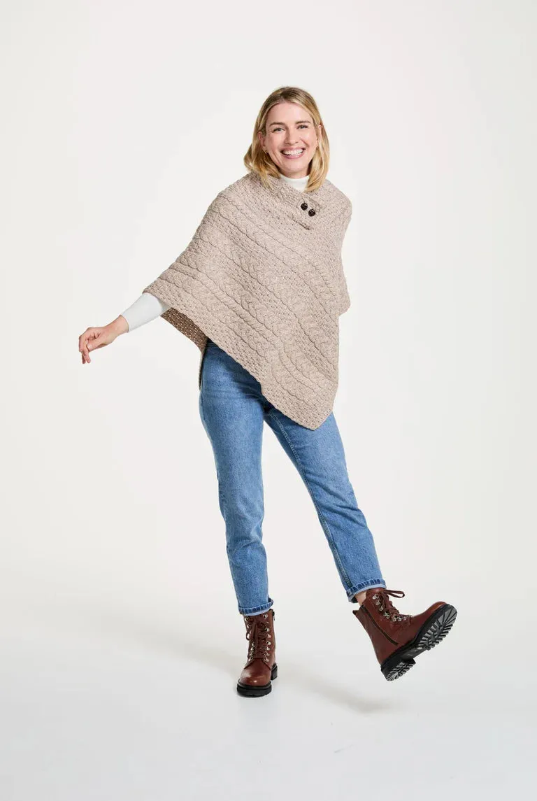 Aran Woollen Mills 100% Merino Poncho