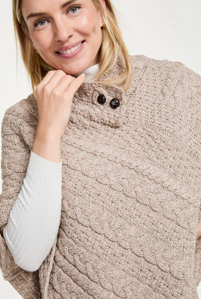 Aran Woollen Mills 100% Merino Poncho