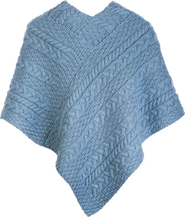 Aran Woollen Mills 100% Merino Poncho