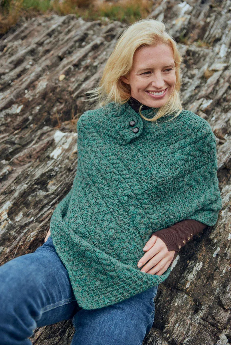 Aran Woollen Mills 100% Merino Poncho