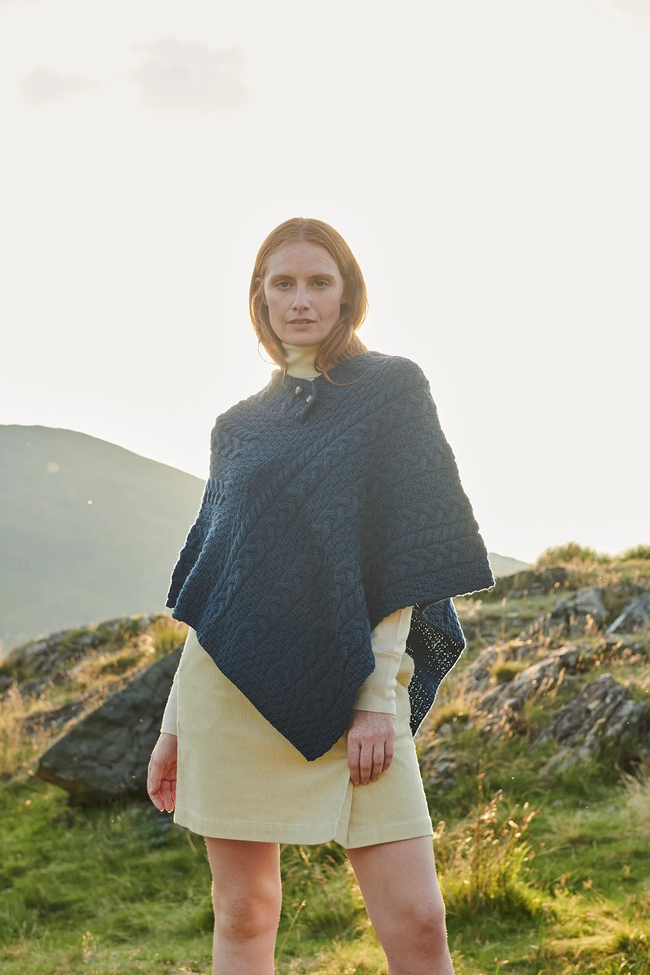 Aran Woollen Mills 100% Merino Poncho