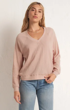 Arlo V-Neck Waffle Top