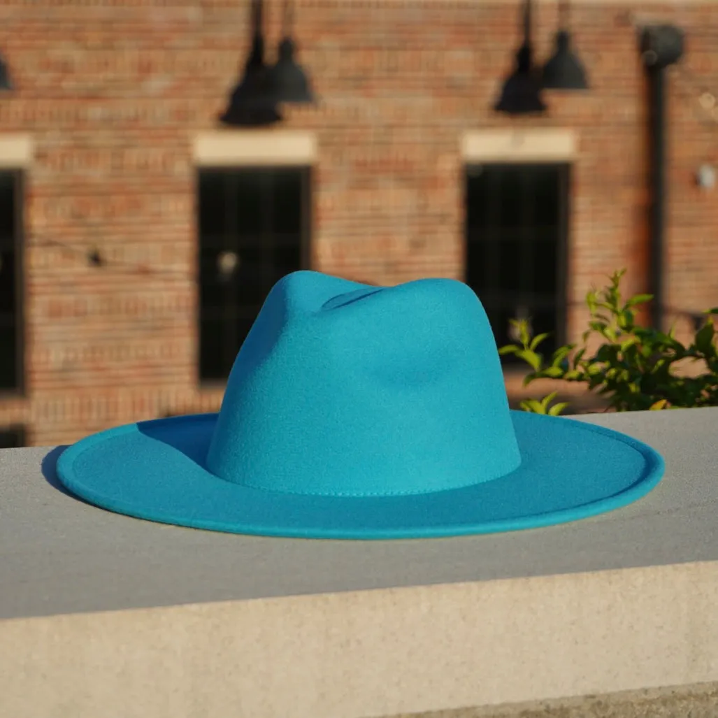 Atlanta Wide Brim Fedora - Teal