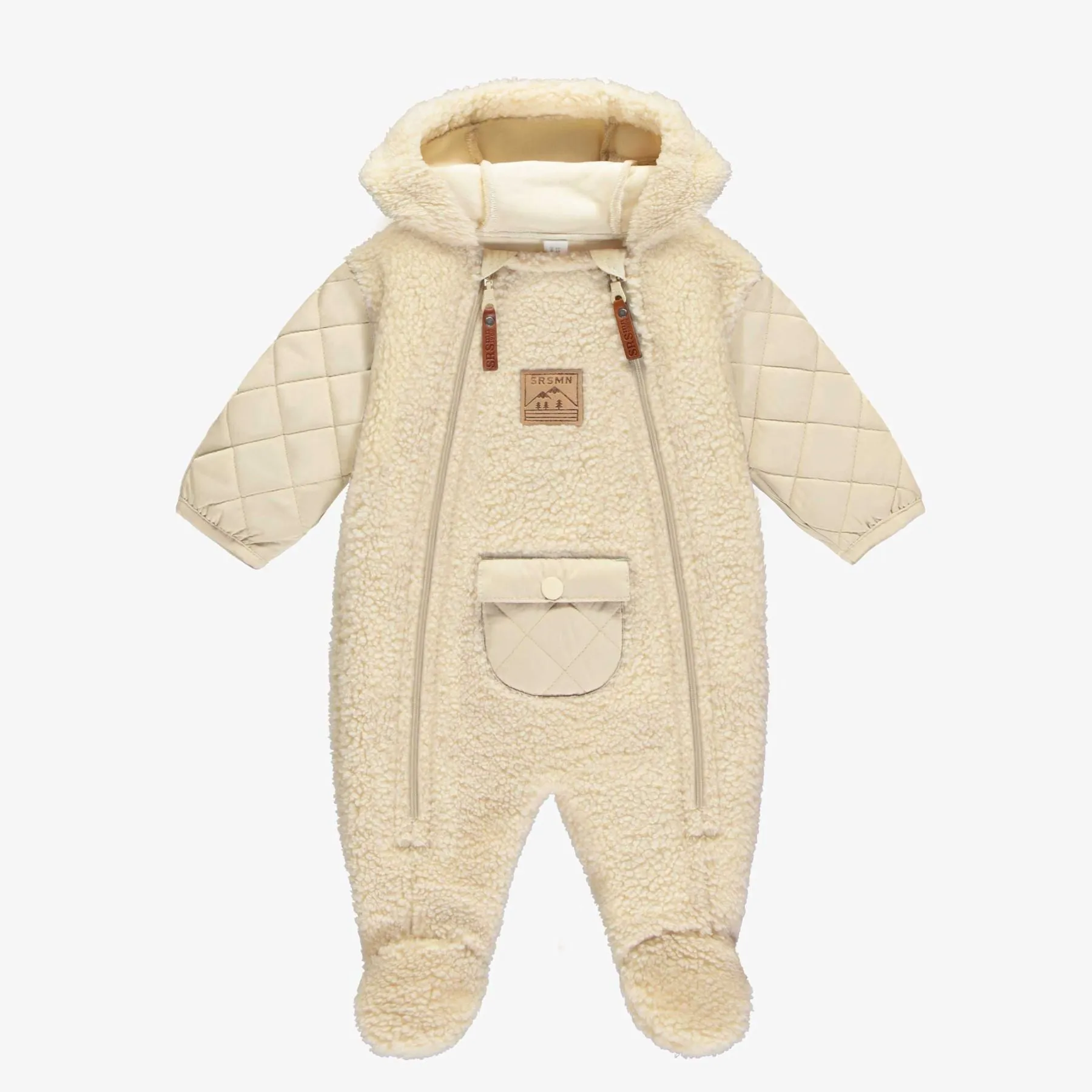 Baby One Piece Snowsuit Sherpa   Plush