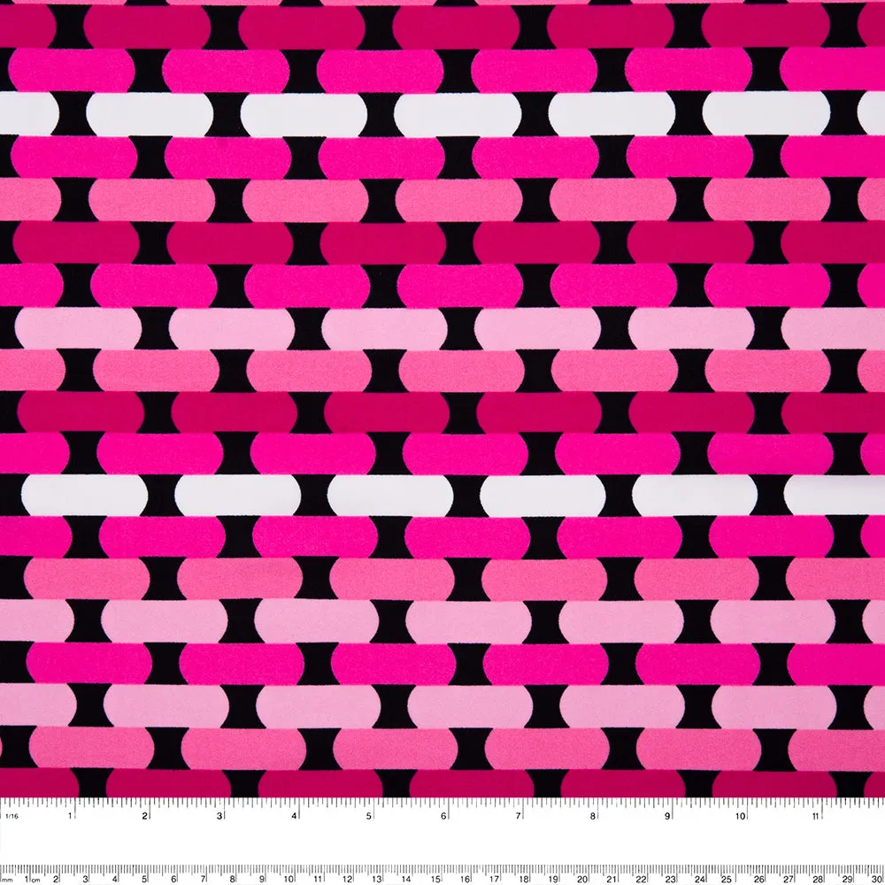 Bathing Suit Print - Basket weave - Pink