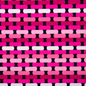 Bathing Suit Print - Basket weave - Pink