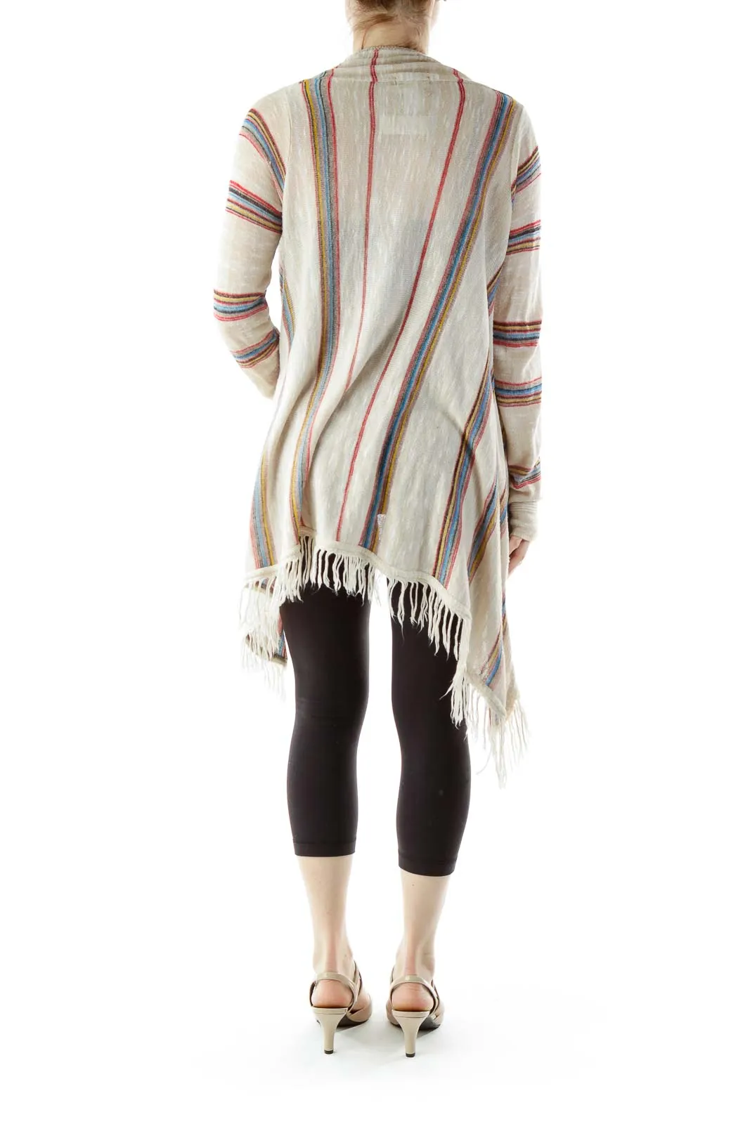 Beige Knit Poncho