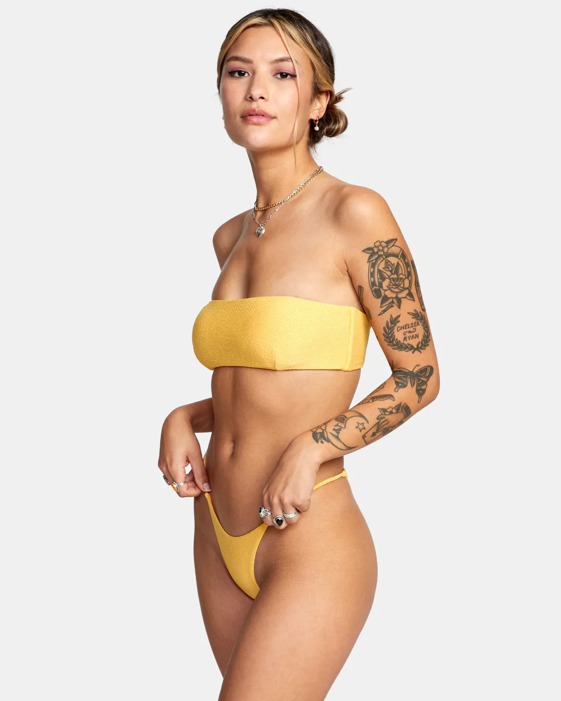 Brightside Bandeau Bikini Top - Marigold