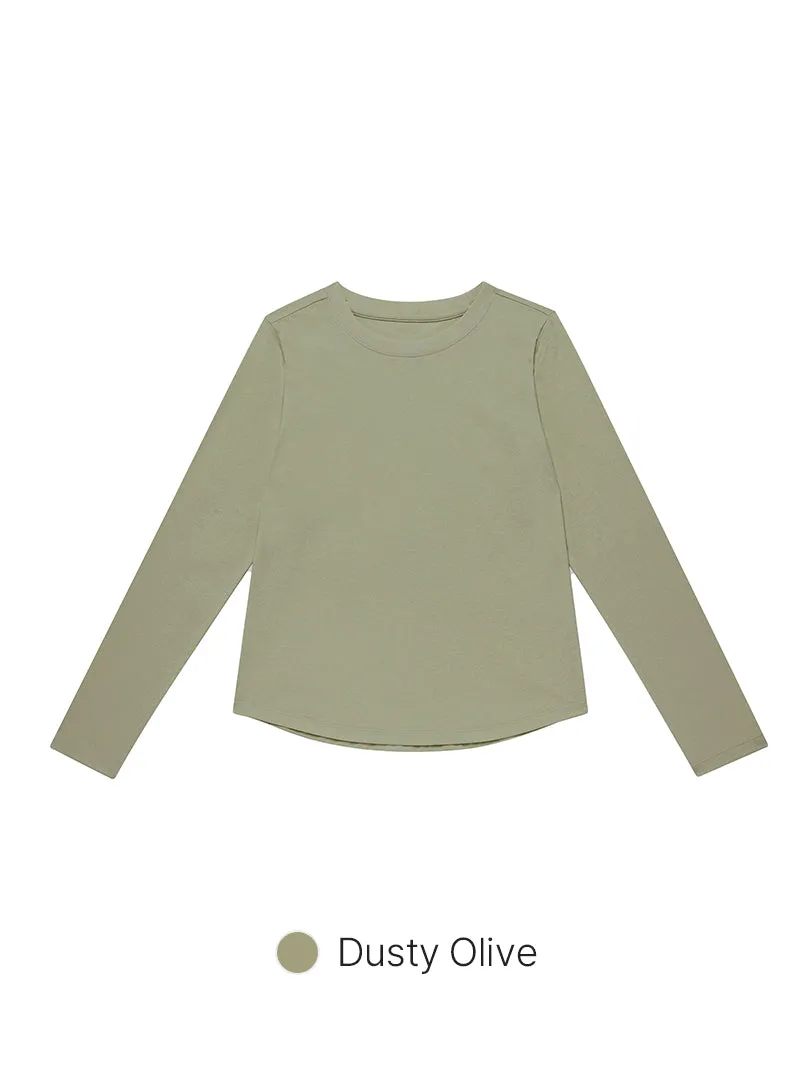 Brushed Airy Fit Slim Fit Long Sleeve