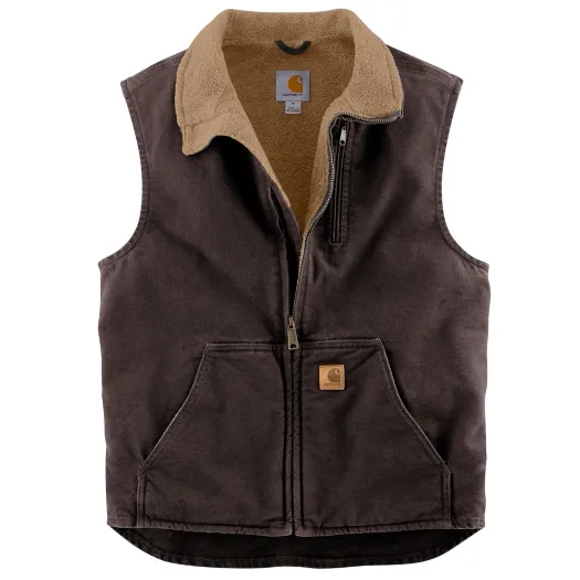 Carhartt Sherpa Lined Vest | Black, Navy, Gravel, Dark Brown & Carhartt Brown