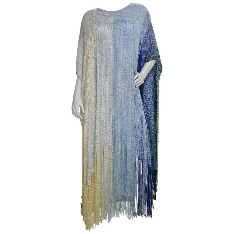 Crane Day Hand Weaver Ombre Cocktail Poncho