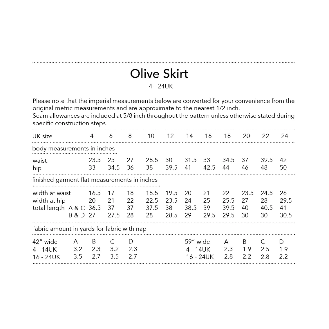 DHURATA DAVIES • Olive Skirt Sewing Pattern