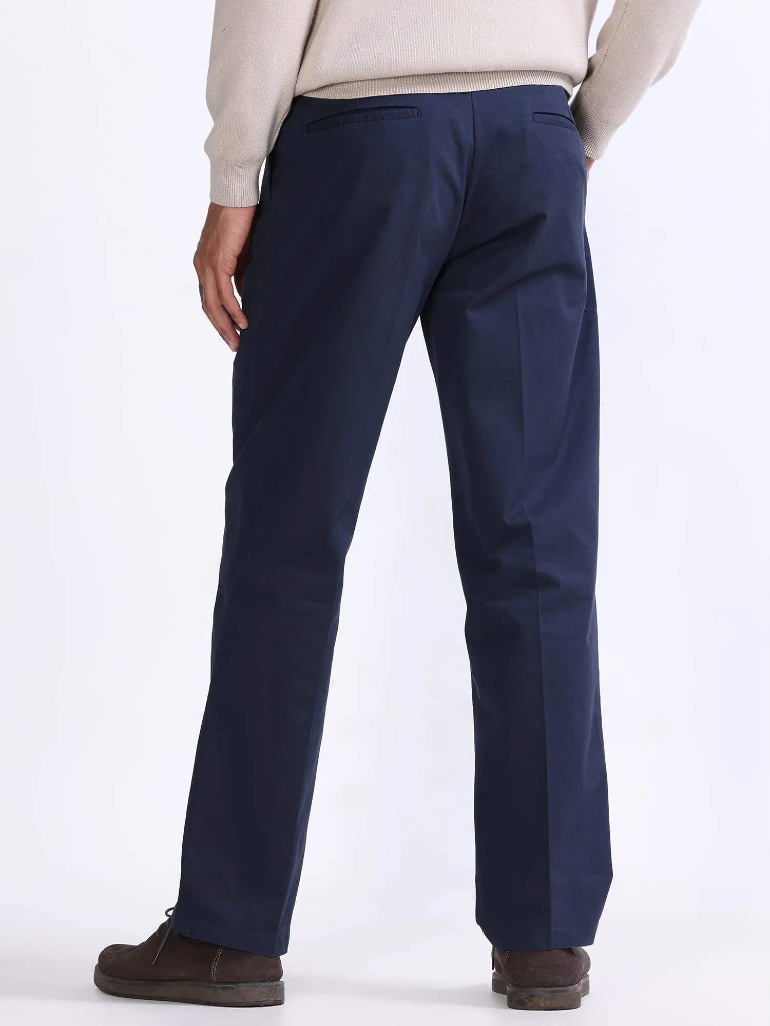 Duca Double Pleated Navy Relaxed Pant