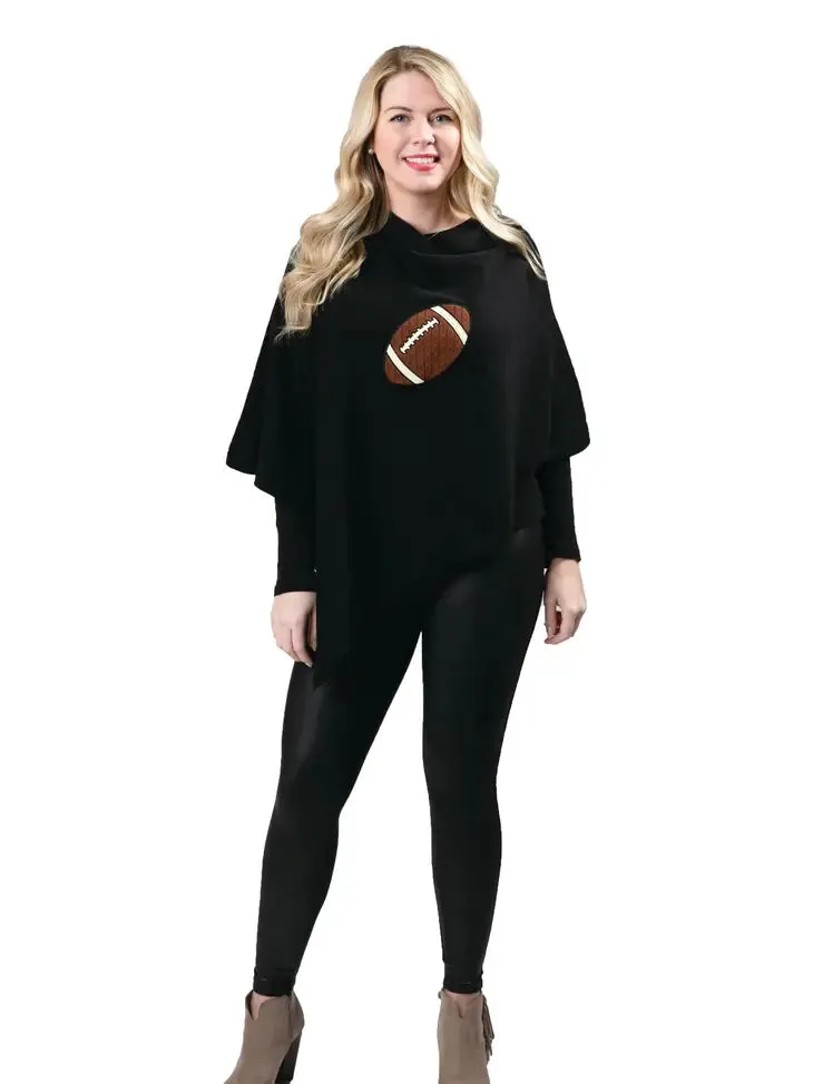 Embroidered Football Ponchos