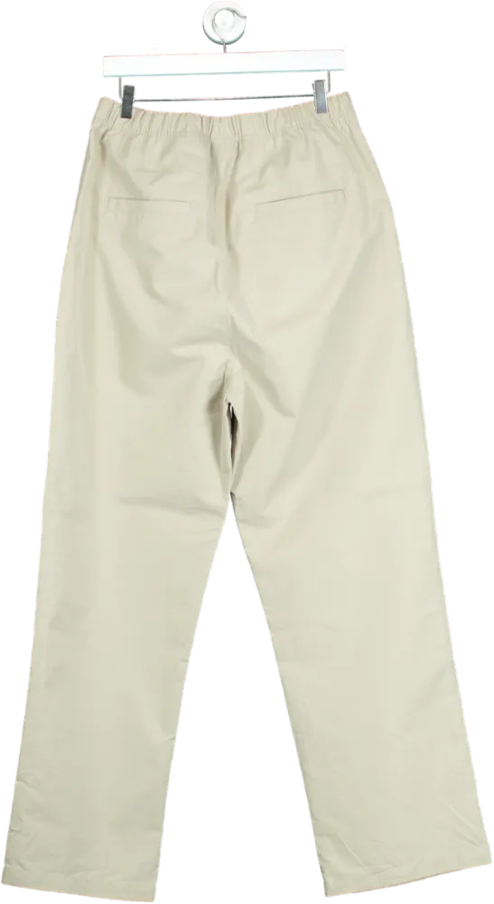 Fear of God Essentials Beige Relaxed Cotton Blend Trousers UK L