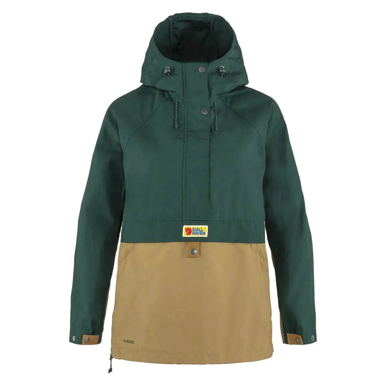 Fjallraven Womens Vardag Anorak Arctic Green / Buckwheat Brown