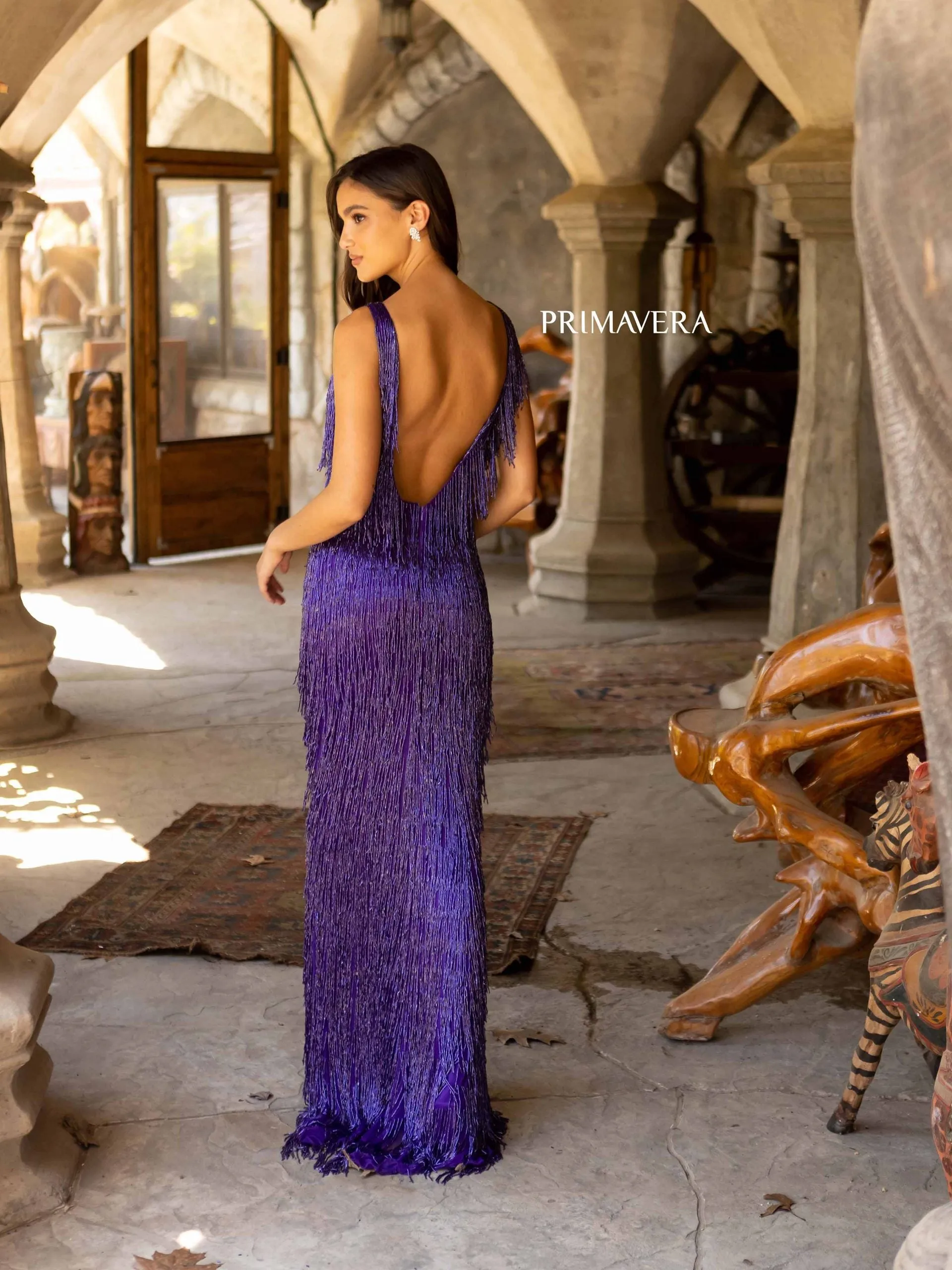 Hanila | Fringe Evening Gown | Primavera 3919