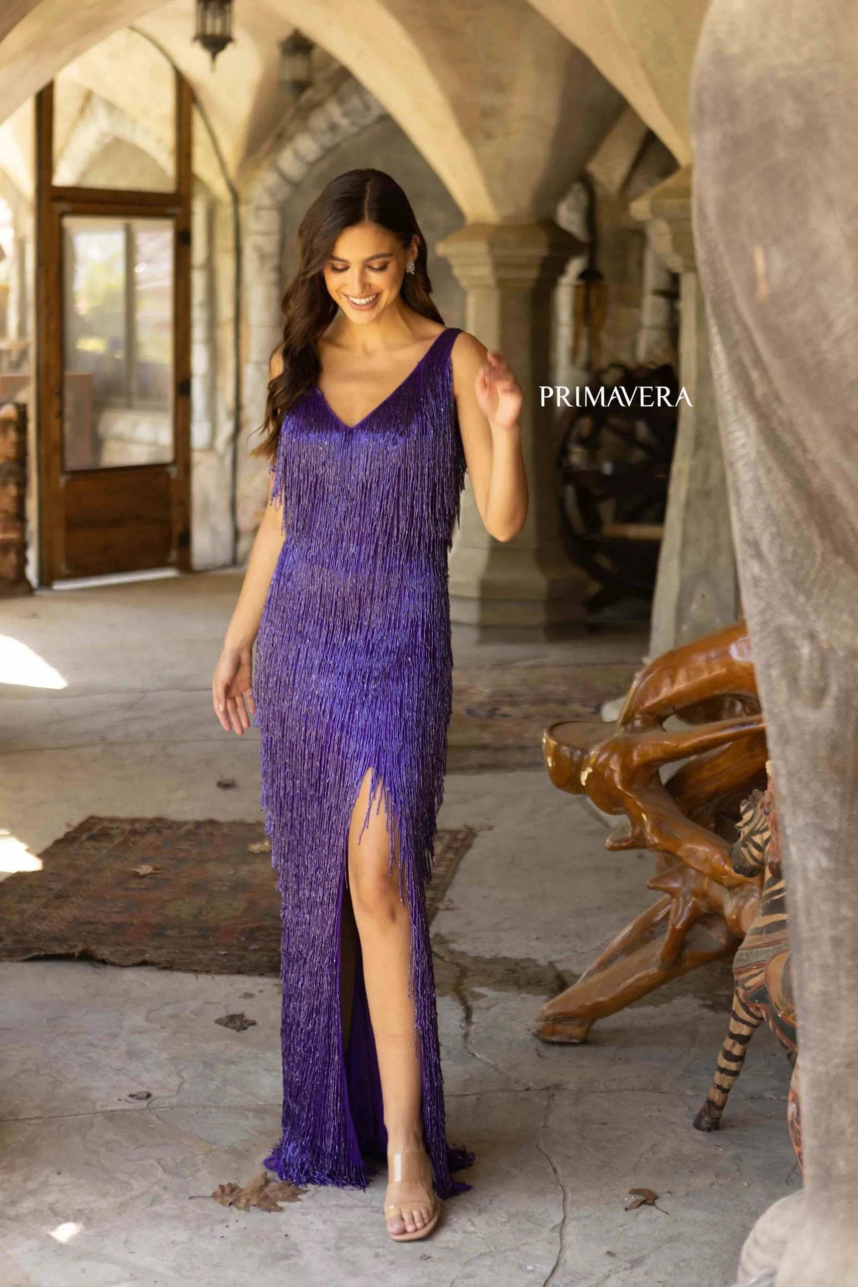 Hanila | Fringe Evening Gown | Primavera 3919