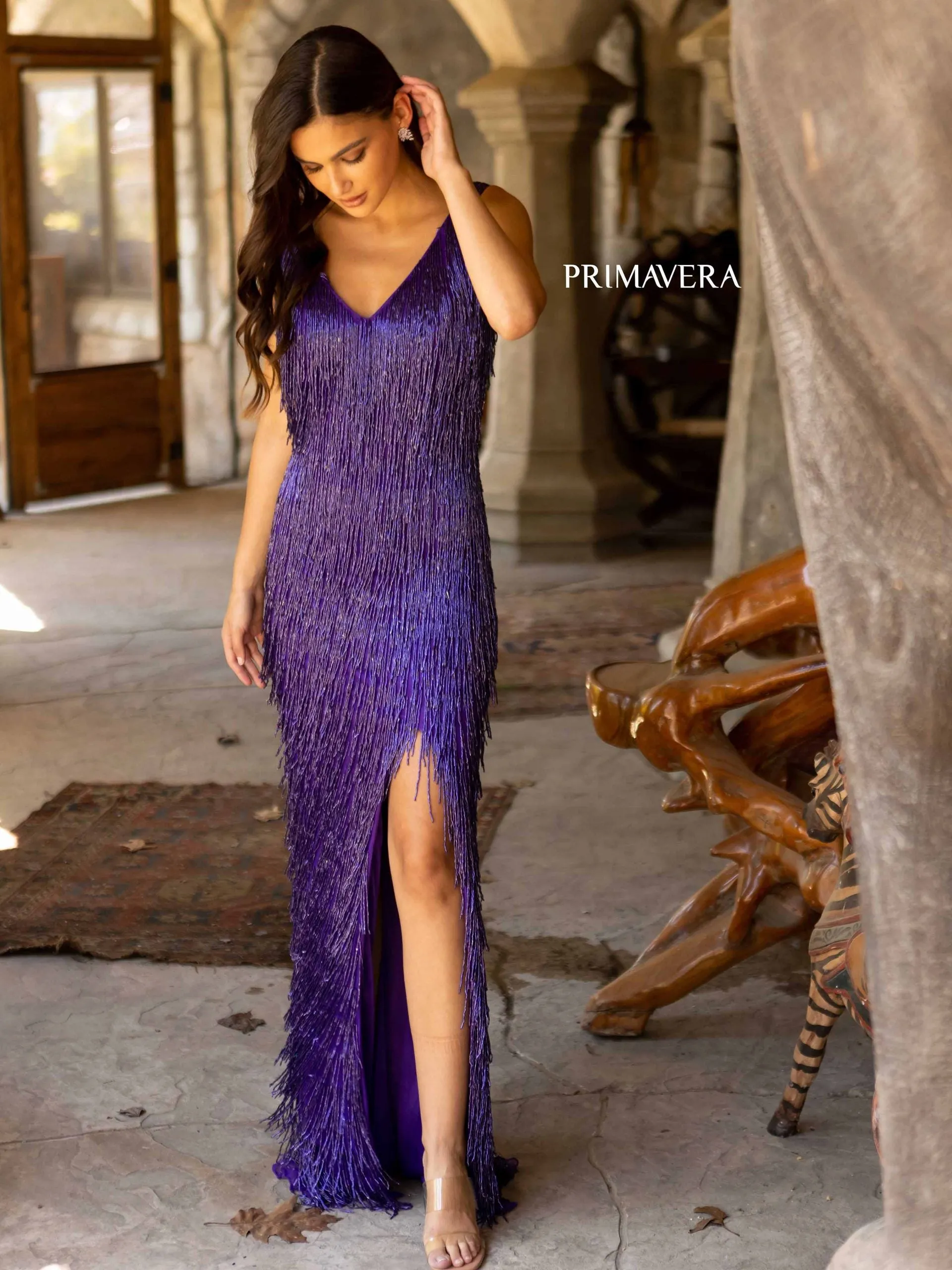 Hanila | Fringe Evening Gown | Primavera 3919