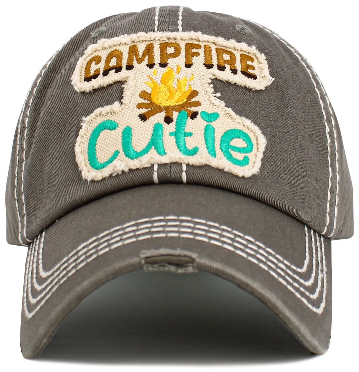 KBV1601 "Campfire Cutie" Vintage Washed Baseball Cap