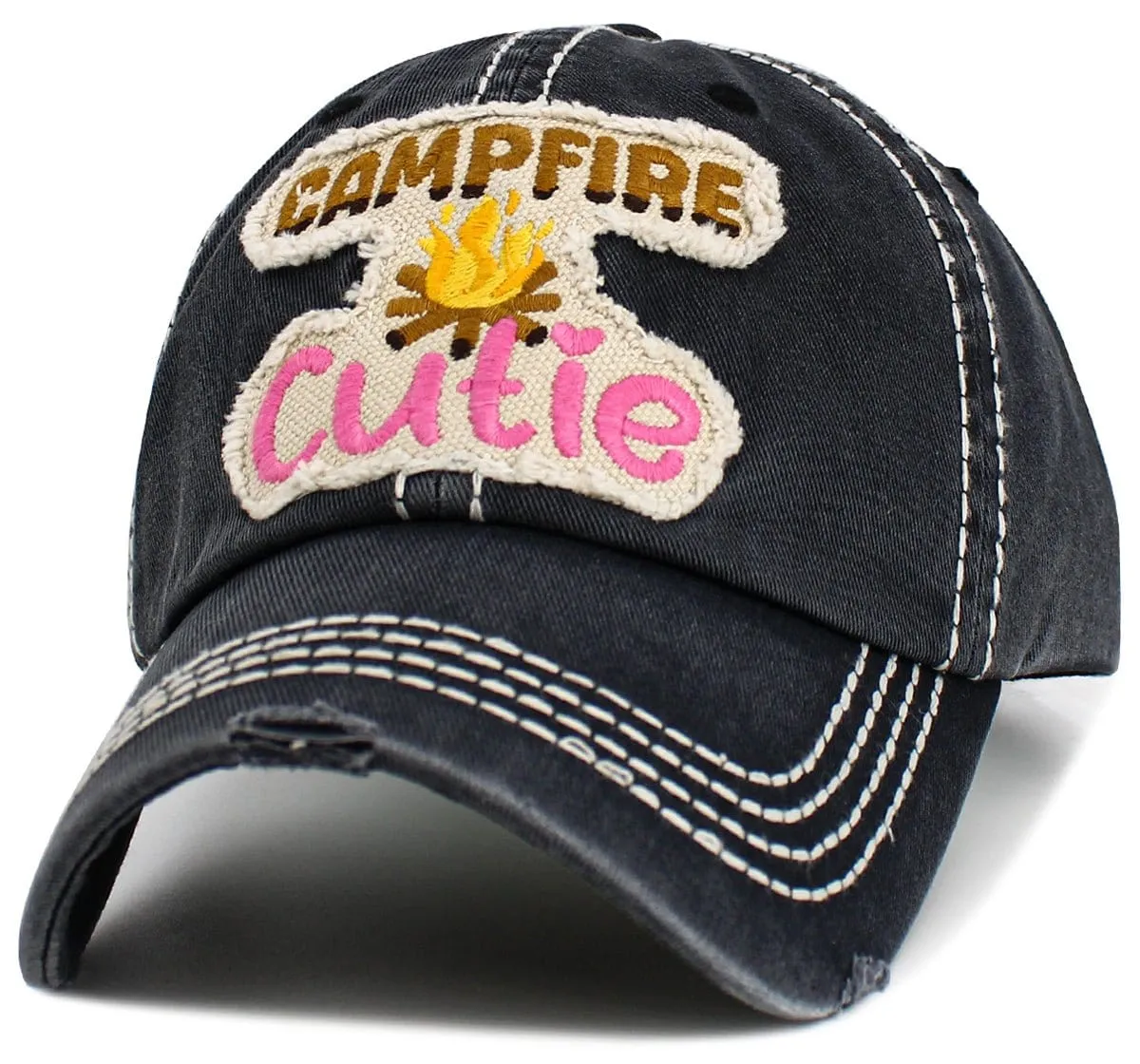 KBV1601 "Campfire Cutie" Vintage Washed Baseball Cap