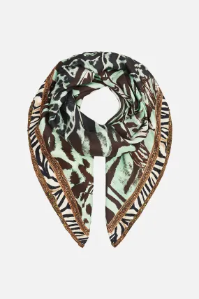 LARGE SQUARE SCARF LEOPARD LORE