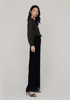 Leon Wide Leg Trouser In Black