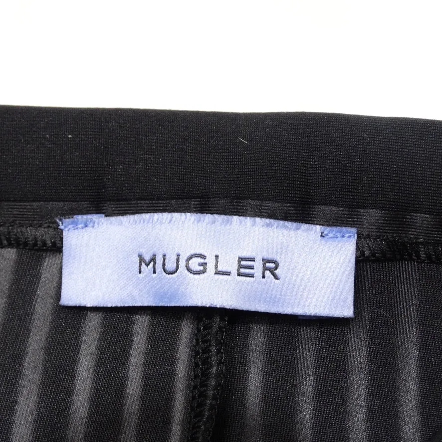 Mugler Black Scuba Bicycle Leggings