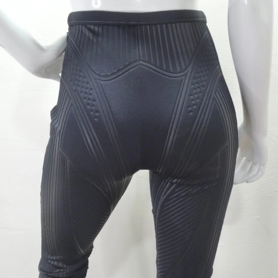 Mugler Black Scuba Bicycle Leggings