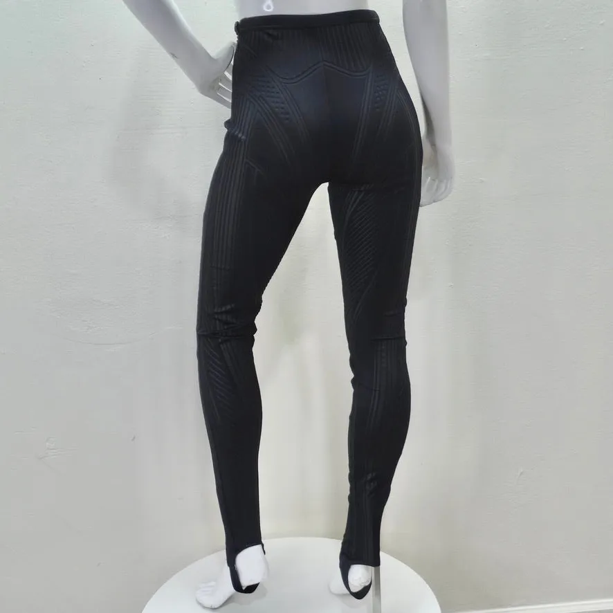 Mugler Black Scuba Bicycle Leggings