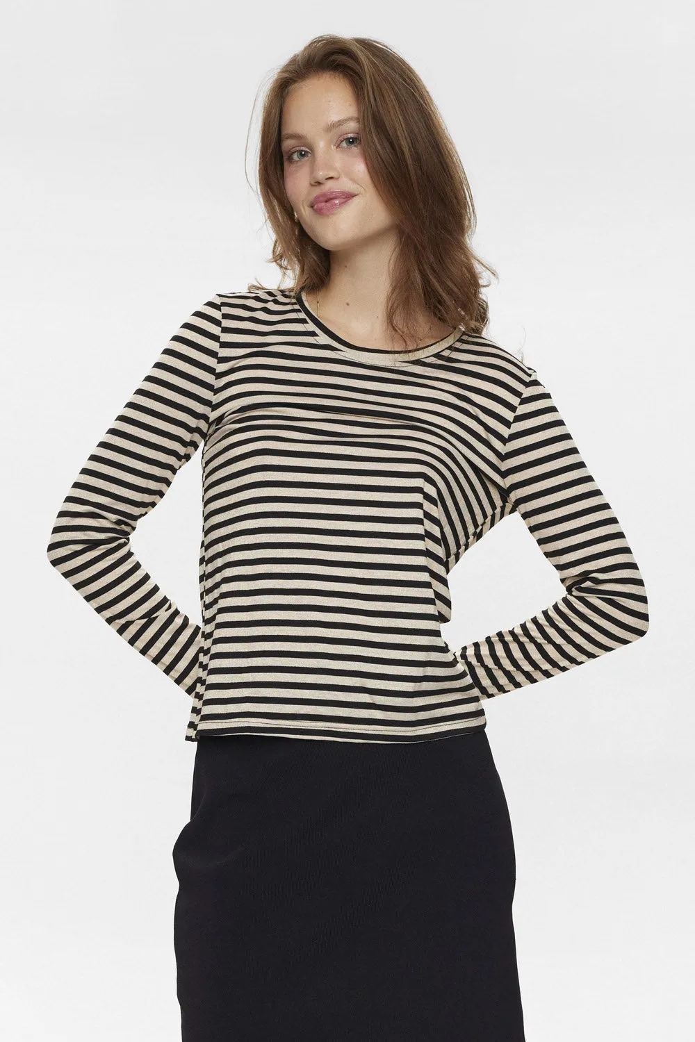 NUMPH Trixie Long Sleeve Top in Gold