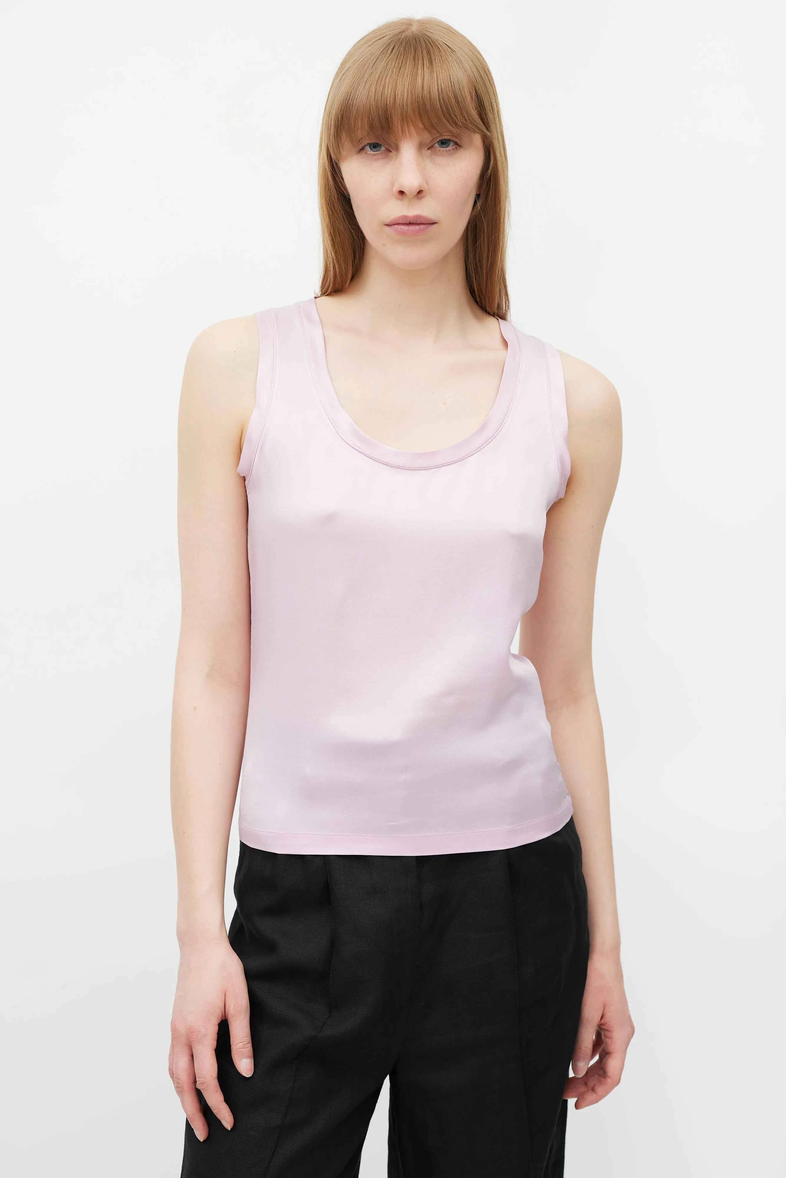 Pink Silk Tank