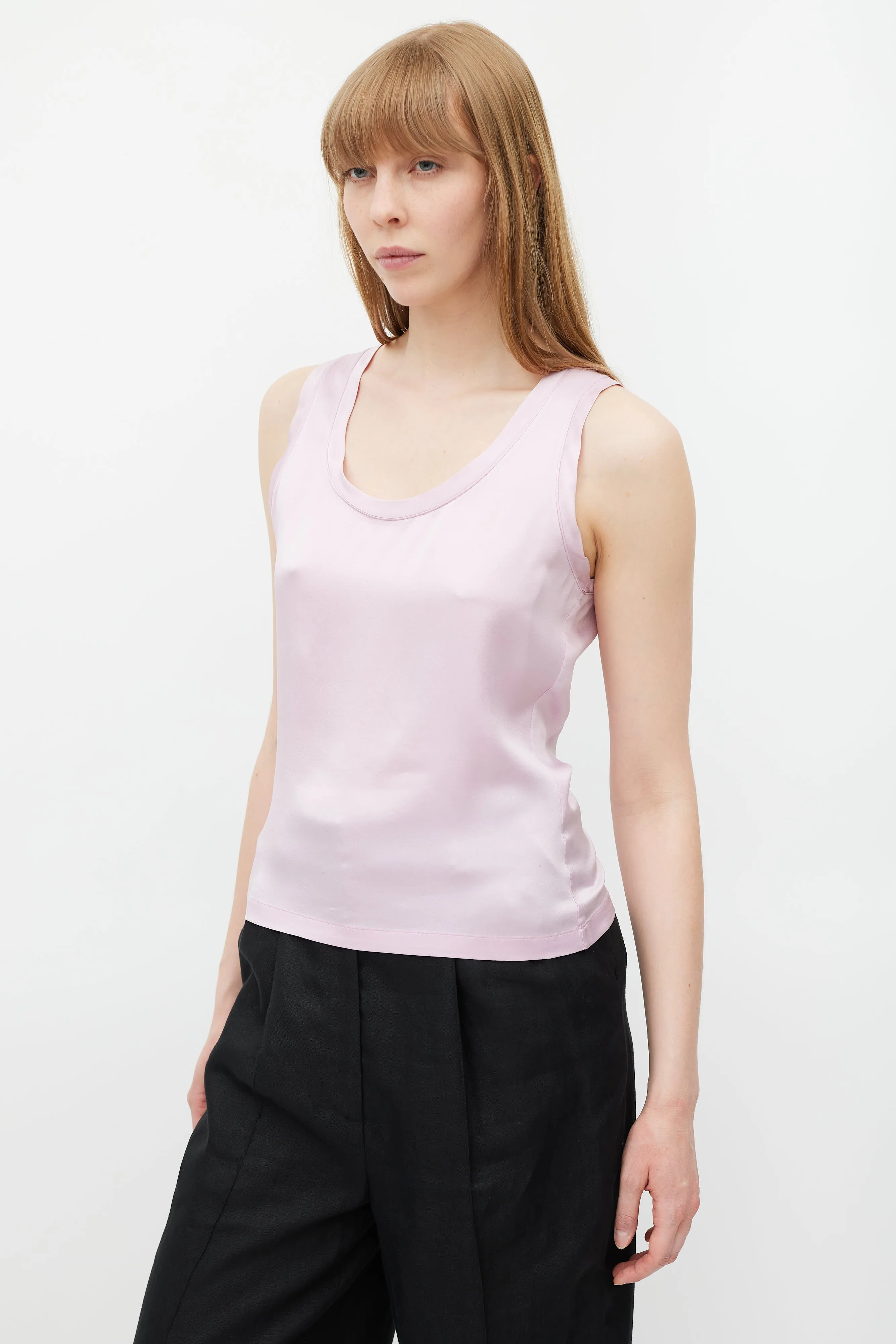 Pink Silk Tank