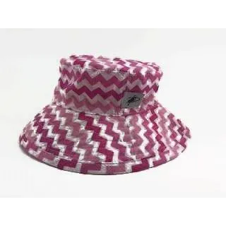 Puffin Gear Wide Brim  Sunbaby Hat - Pink Zigzag