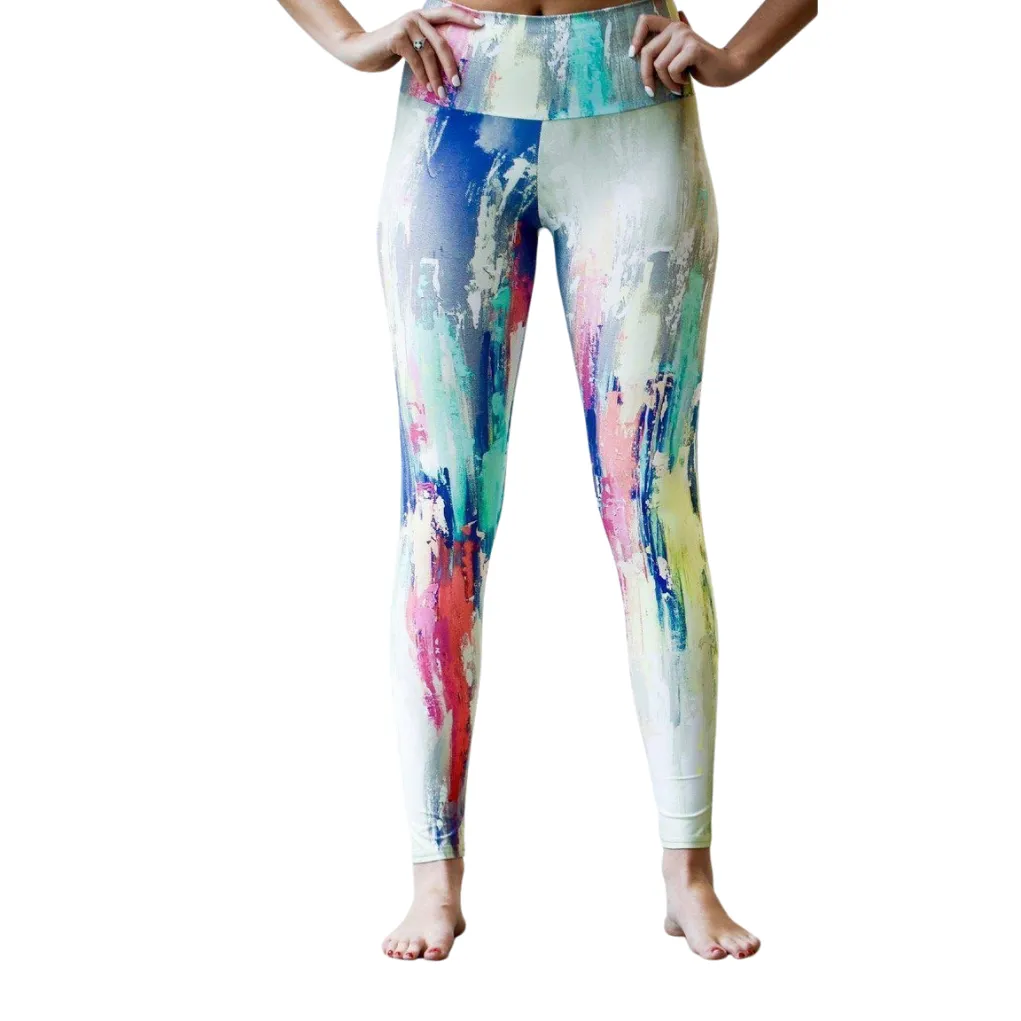 Rainbow Soft Colors Print Leggings