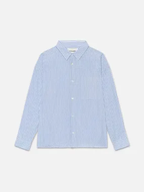 Relaxed Blue Striped Shirt -- Blue Stripe