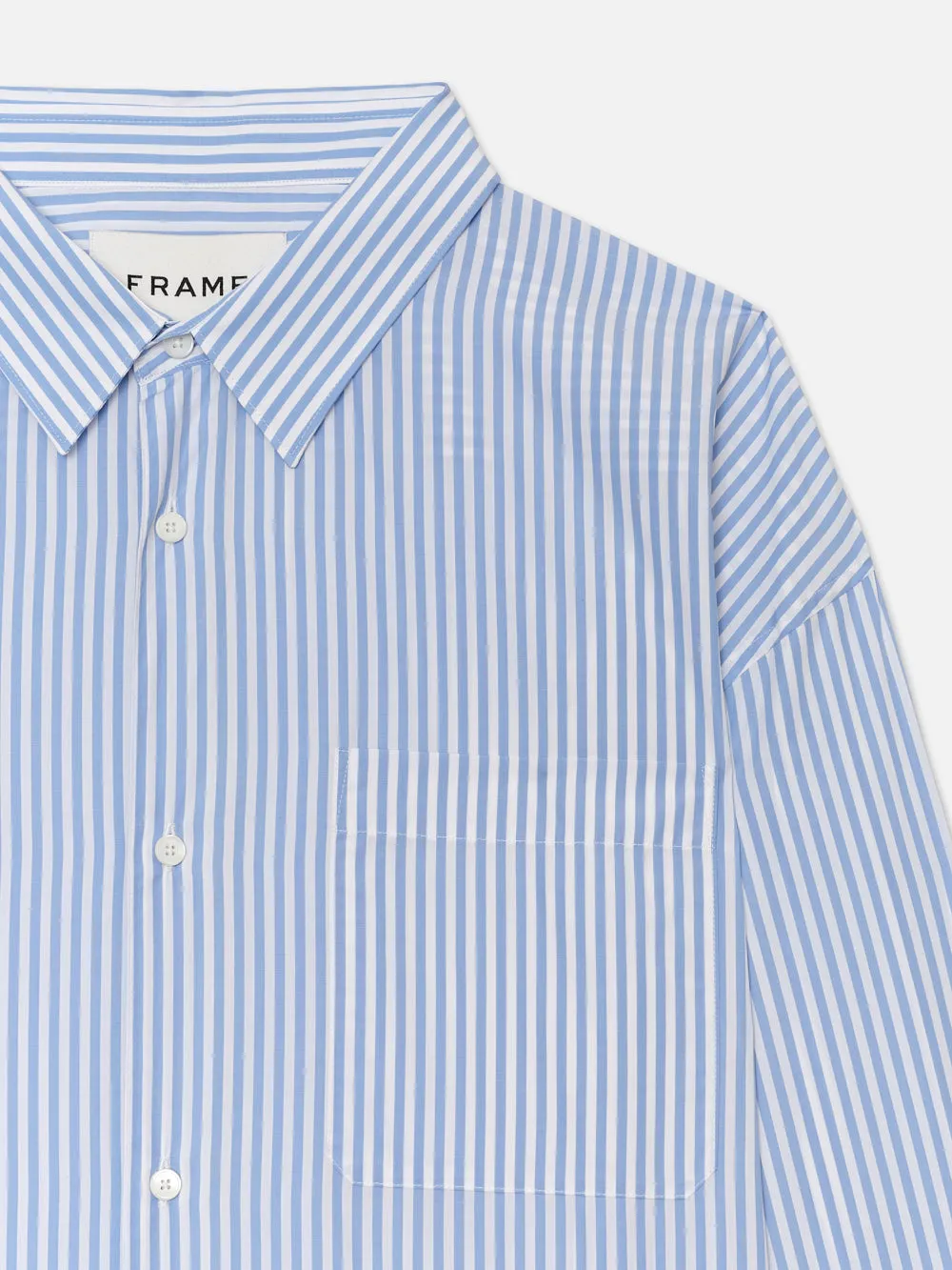 Relaxed Blue Striped Shirt -- Blue Stripe