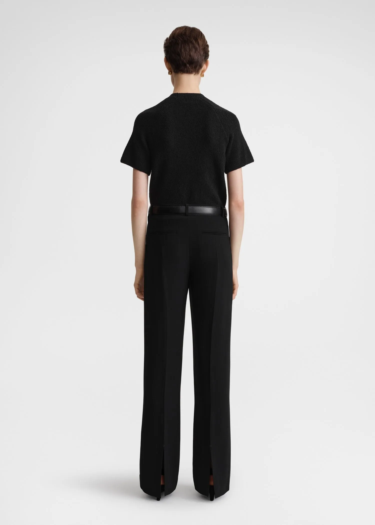 Relaxed straight trousers black