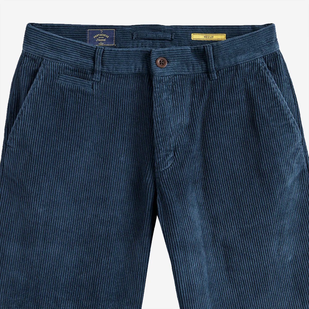 Relaxed Tapered Corduroy Trousers - Navy