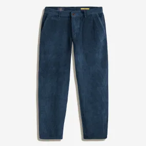 Relaxed Tapered Corduroy Trousers - Navy