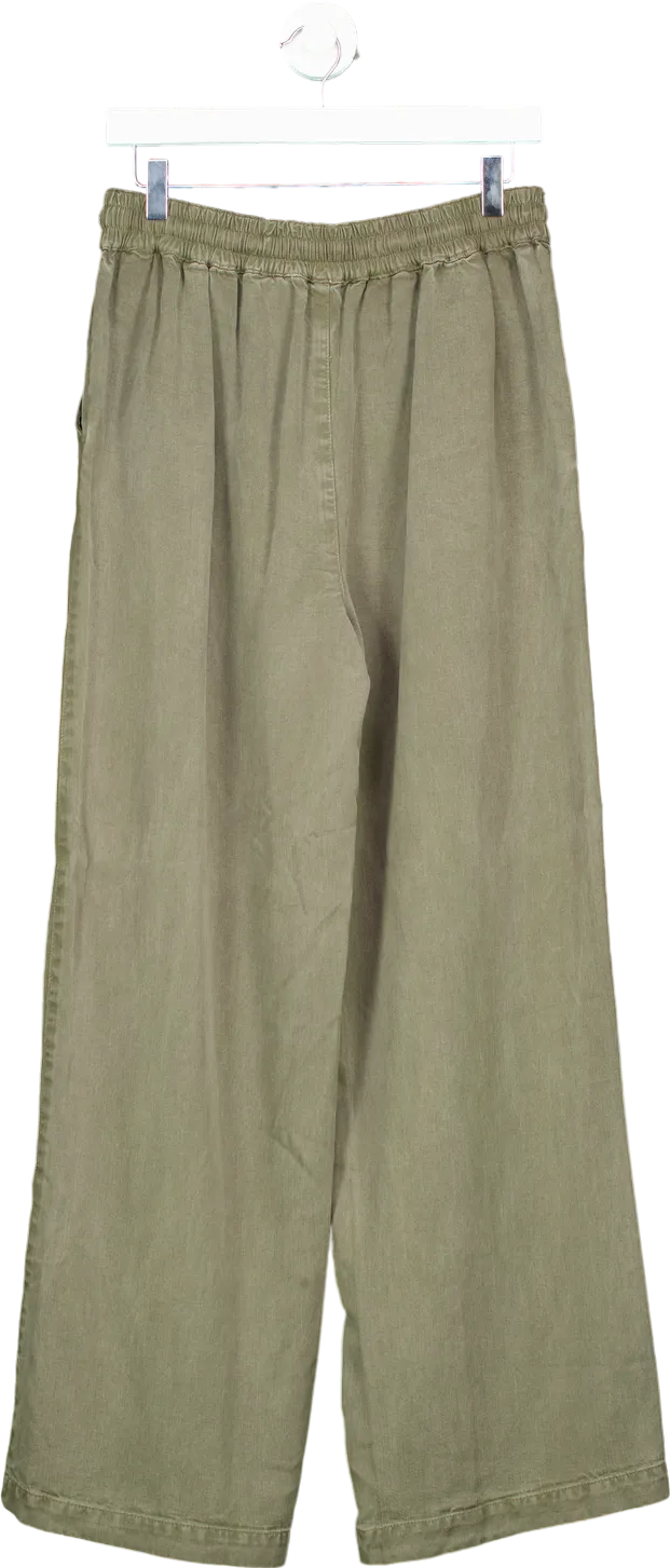 River Island Olive Green Relaxed Fit Trousers UK 10