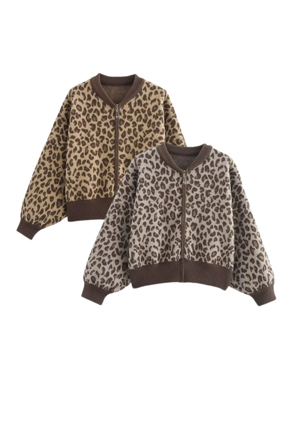 'Scarlett' Stylish Leopard Print Cropped Jacket