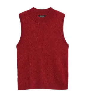 Shine Sweater Tank Red