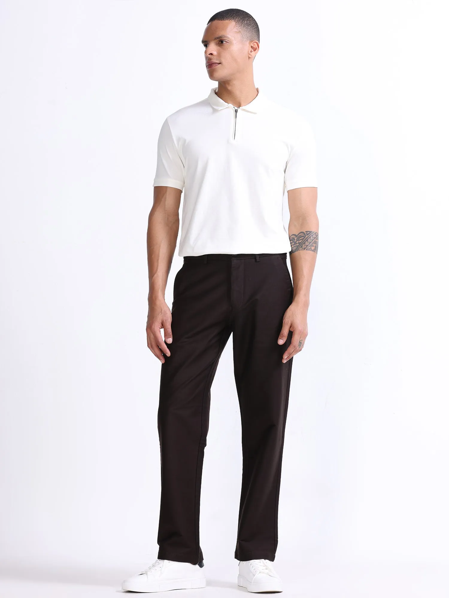 Soft Modal Dark Brown Relaxed Pant