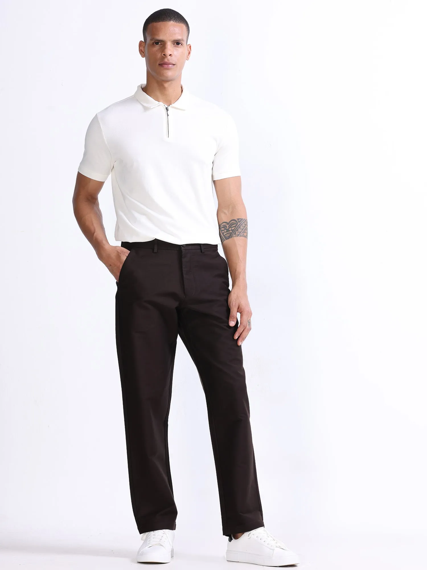 Soft Modal Dark Brown Relaxed Pant