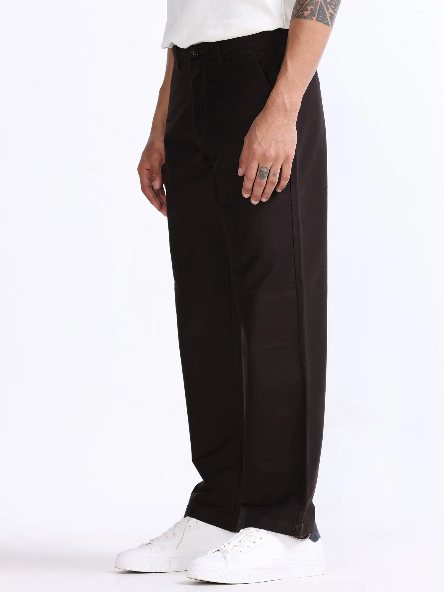 Soft Modal Dark Brown Relaxed Pant