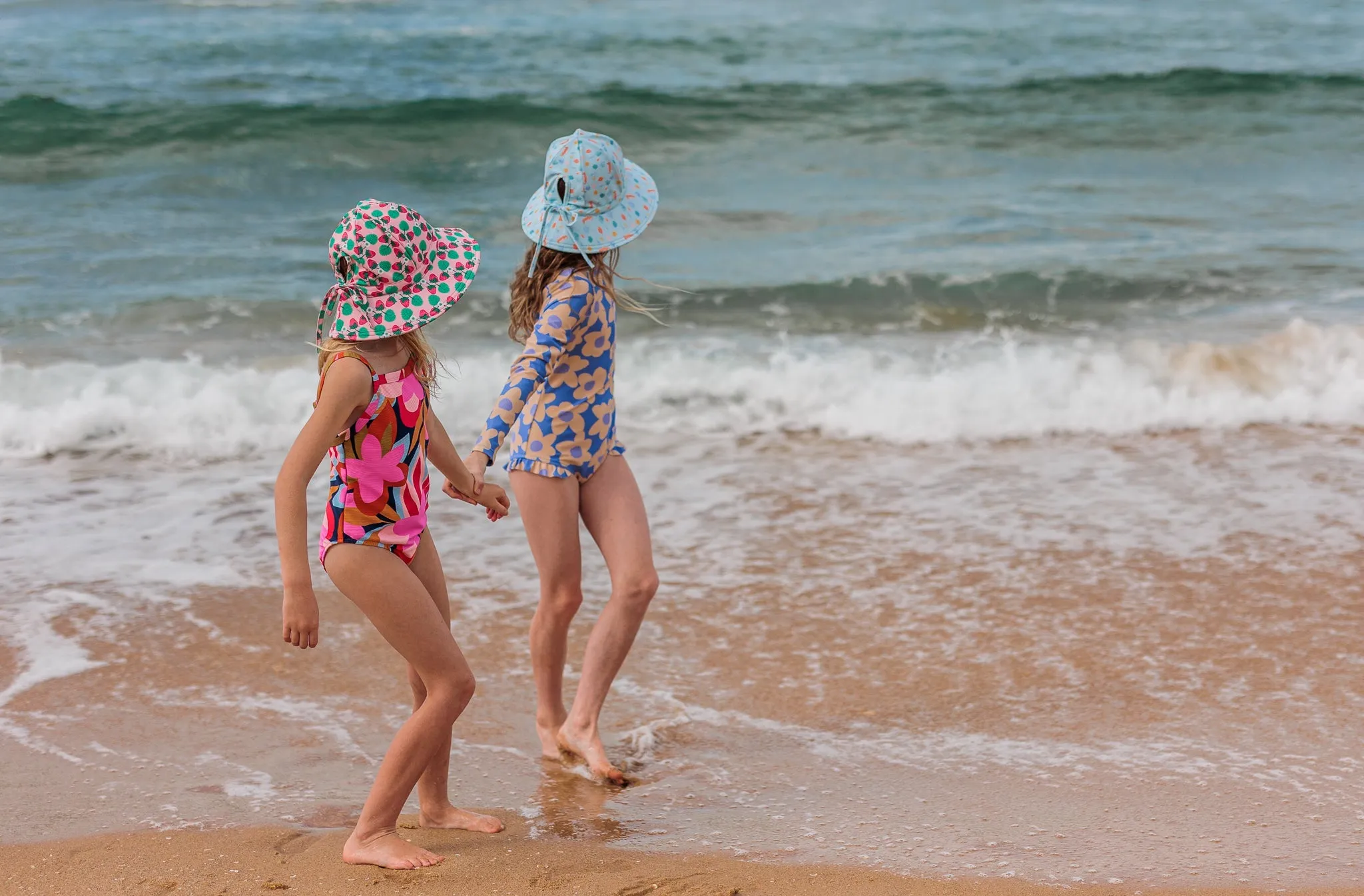 Strawberry Wide Brim Swim Hat